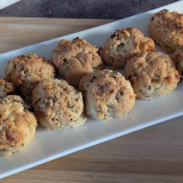 Dinner Party Diaries Lamb and Feta Biscuits Plated Close-up