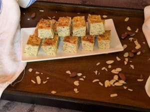 Crustless Chicken and Broccoli Quiche Squares - plated