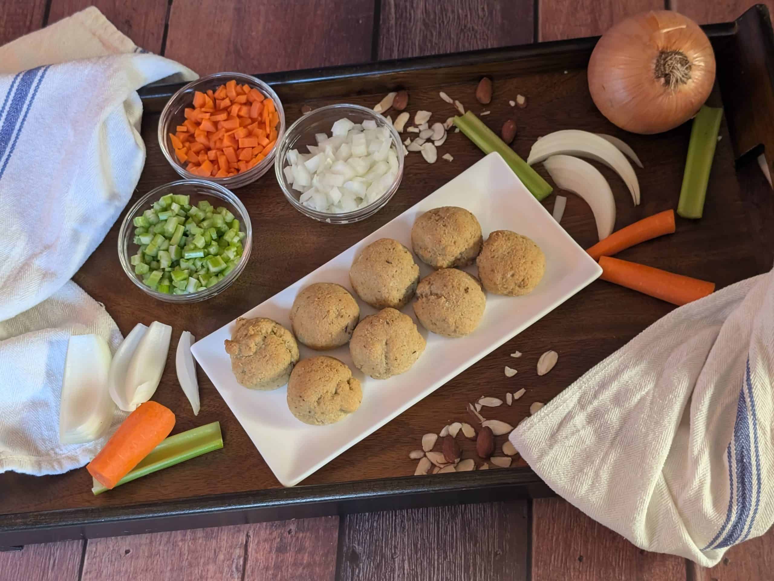 Classic Herb and Veggie Biscuits plated