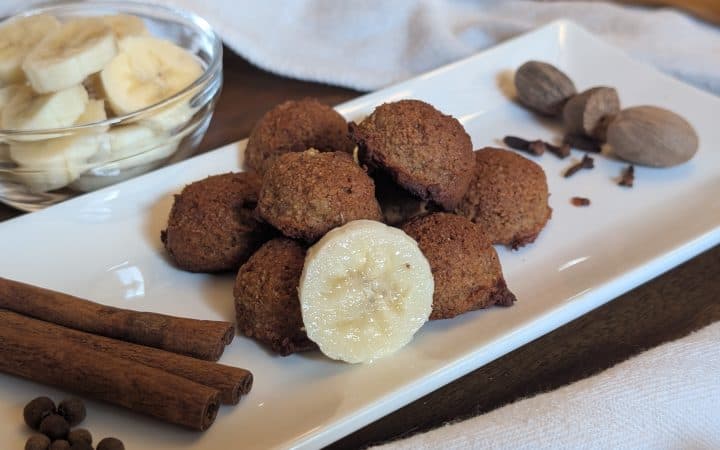 Banana Bread Muffin Balls Plated